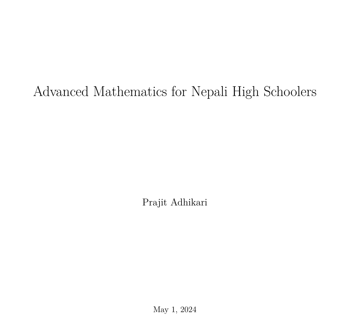 Advanced Mathematics Book